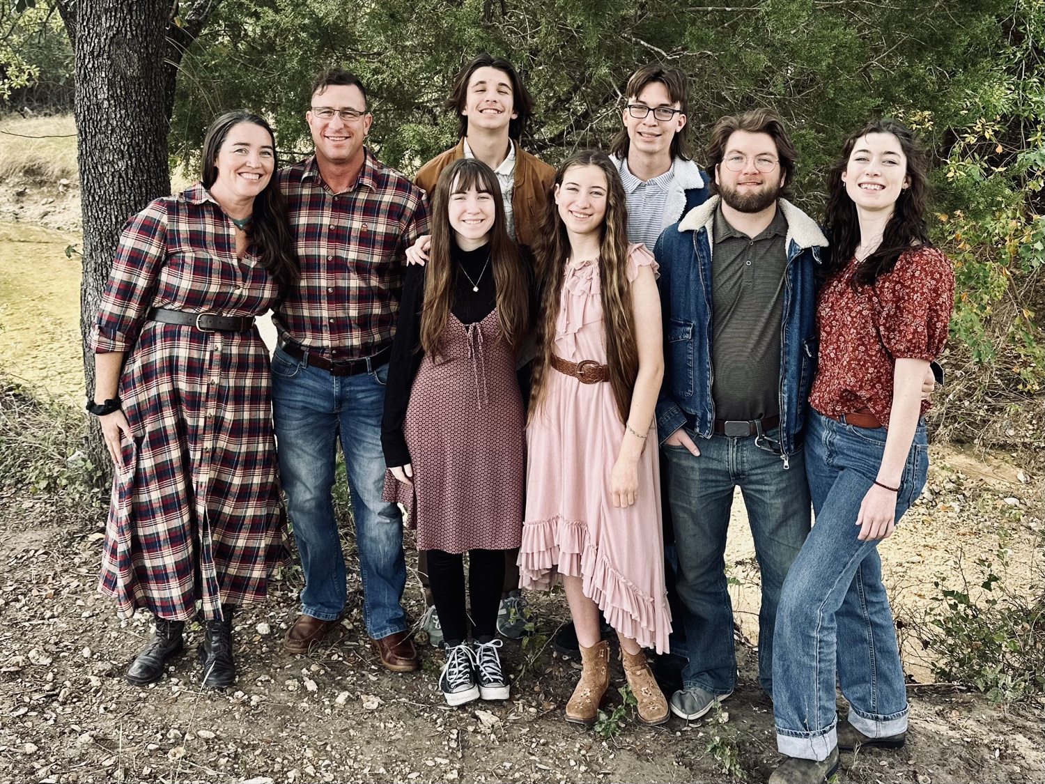 Pastor Jeff Shamess with his wife, Jenny, and their five children